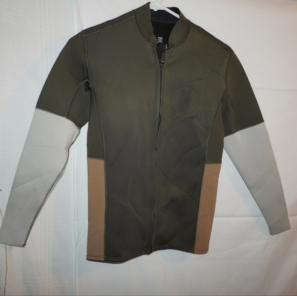 Roark Revival PRIVATEER WETSUIT JACKET Green Brown Size  Womens SMALL - Picture 5 of 10